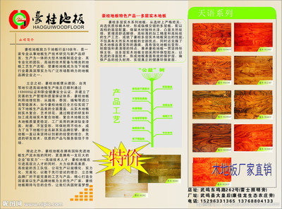 豪桂地板彩页矢量图_木地板标志_广告设计_广告设计_矢量图库
